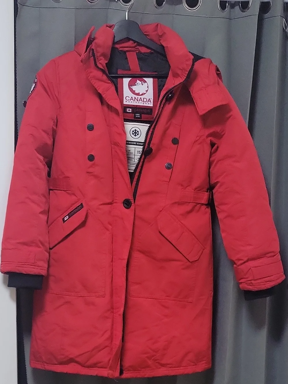 Canada Snowkids Red Insulated Puffer Coat for Kids